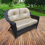 Augusta Deep Seating Love Seat with Elm Cushion
