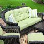 Augusta Deep Seating 3 Seat Sofa with Cossette Green Tea Cushion