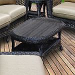 Augusta Espresso/Walnut 40 x 22 x 18 Coffee Table with Glass Top
