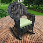 Augusta Deep Seating High Back Rocker with Cossette Green Tea Cushion