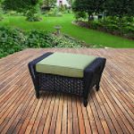 Augusta Ottoman with Cossette Green Tea Cushion