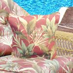 Tiki Crimson Throw Pillow