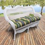 Avalon Love Seat with Calista Delft Cushions