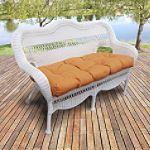 Avalon Love Seat With Cossette Adobe Cushions