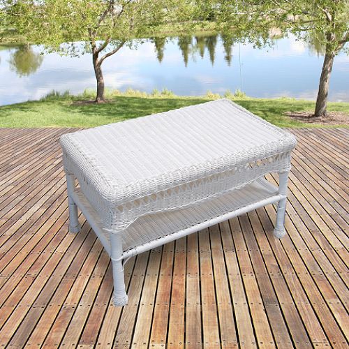 Avalon Patio Coffee Table - White by