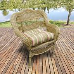 Avalon Chair with Minzer Stripe Cushions