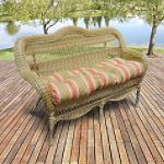 Avalon Love Seat with Huntington Adobe Cushions