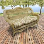 Avalon Love Seat with Minzer Stripe Cushions