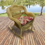 Avalon Rocker with Tiki Crimson Cushions