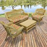 Avalon 4 Piece Honey Wicker Set