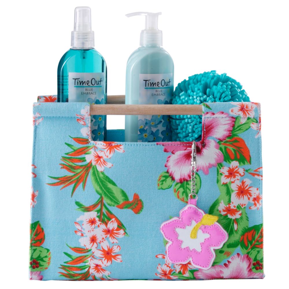 Time Out Blue Embrace Tropical Traveler Time Tote