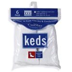 Keds 6 Pair Cool Max Crew White