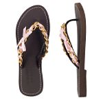 Personal Identity Chain Bow Flip Flop