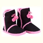 Pink Cookie Solid Jr. Slipper Bootie