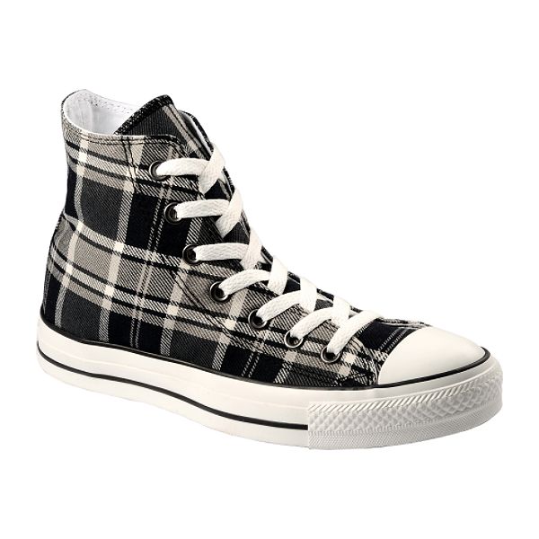 Converse Men's Chuck Taylor All Star High Top Plaid Shoe - Black