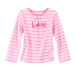 Carter's Girl's 4-6X Long Sleeve Striped Love Tee