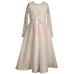 Ashley Ann Girl's 7-16 Lace Long Sleeve Communion Dress