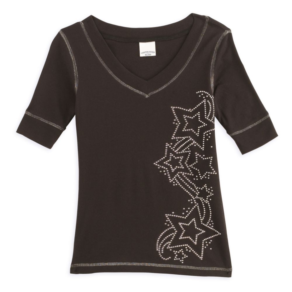 Canyon River Blues Girl's 7-16 Short Sleeve V-neck Top