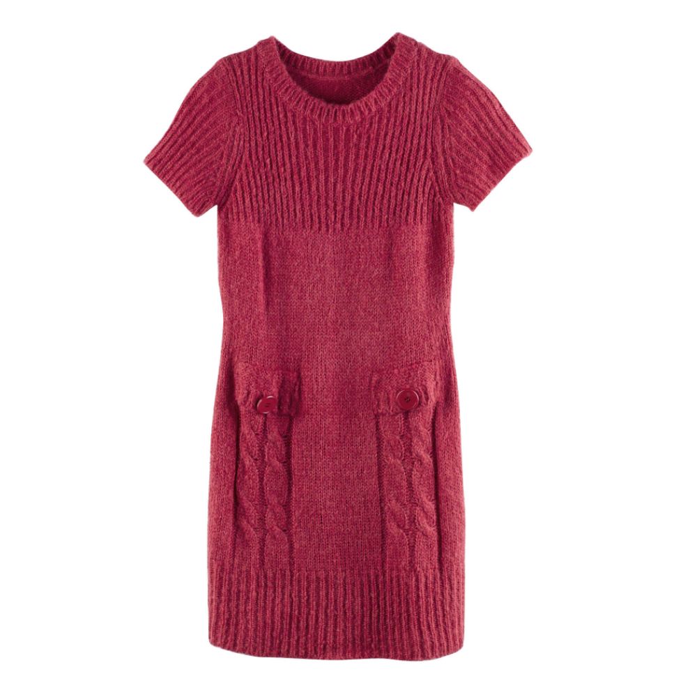 Missunderstood Girl's 7-16 Short Sleeve Crew Neck Sweater Dress