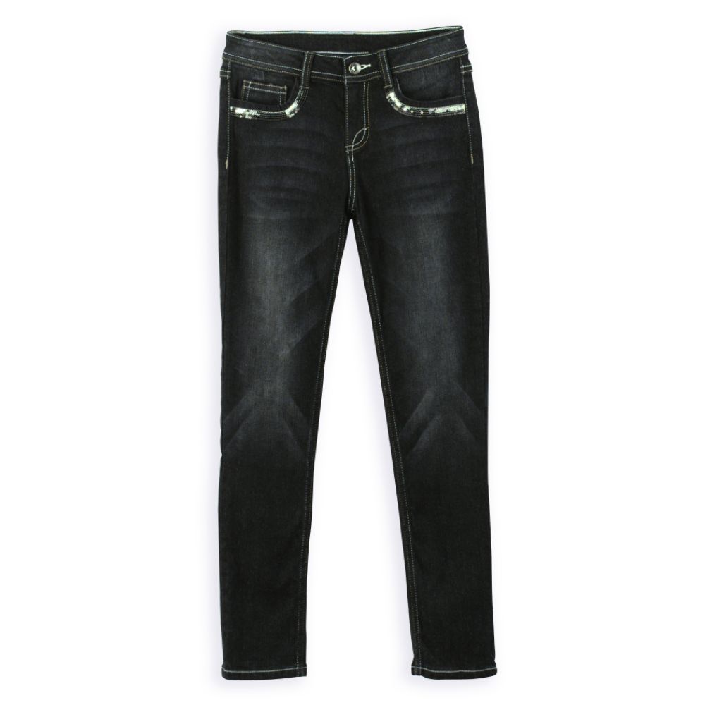 Canyon River Blues Girls' Plus Skinny Jean with Bow Hem Detail