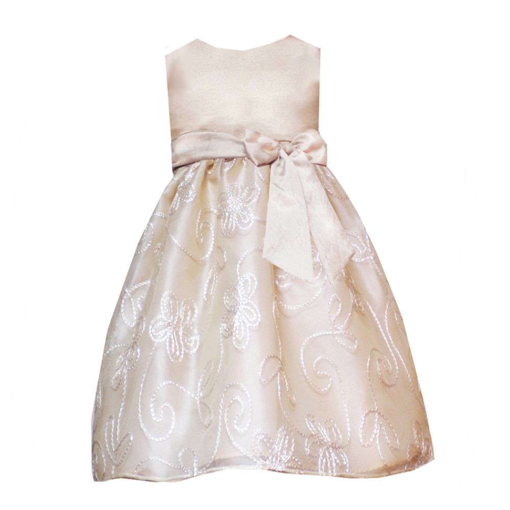 Rare Too Girl's 4-6x Sleeveless Soutache Dress with Large Bow