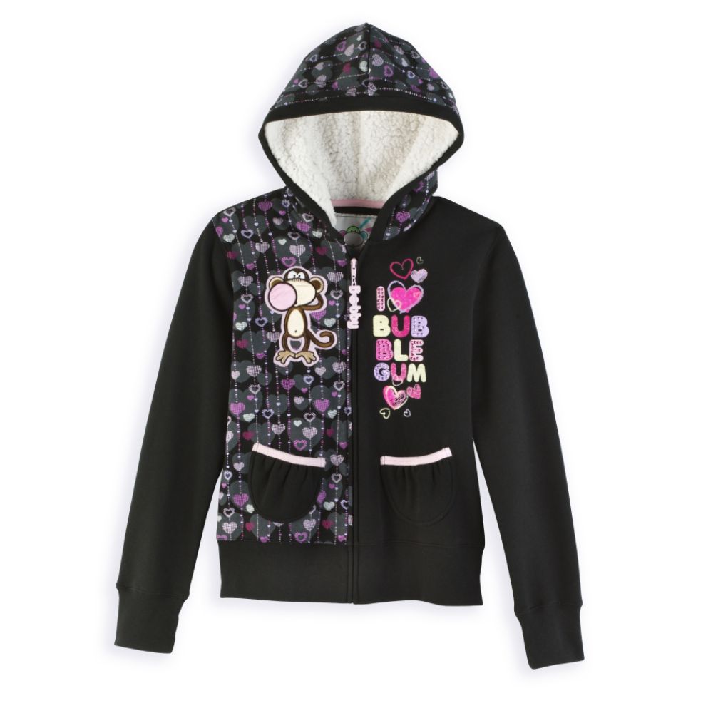 Bobby Jack Girls' Plus Long Sleeve Sherpa Lined Fleece Jacket
