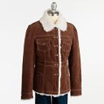 Me Jane Girl's 7-16 Teddy Bear Fur Lined Corduroy Jacket