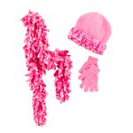 Toby N.Y.C. Girl's 7-16 Chenille Loop Hat, Glove & Scarf Set