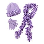 Toby N.Y.C. Girl's 7-16 Chenille Loop Hat, Glove & Scarf Set