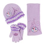 Disney Princess Girl's 4-6X Loopy Hat, Scarf & Mitten Set