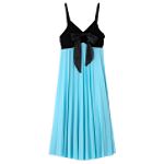 Amy's Closet Girl's Plus Crystal Pleat Bow Dress