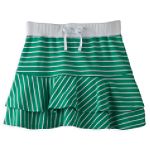 Canyon River Blues Girl's Plus Double Ruffle Solid Knit Skort