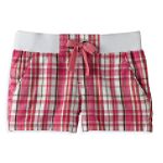 Canyon River Blues Girl's Plus Plaid Knit Waist Short with Lurex Thread