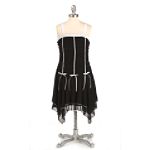 Amy's Closet Girl's Plus Jagged Hem Dress with Ribbons