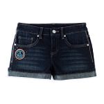 Canyon River Blues Girl's Plus Cuffed Short with Peace Sign