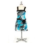 Amy's Closet Girl's Plus Dot Print Sheer Matte Jersey Rumba Dress