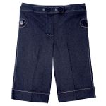 Amy's Closet Girl's 7-16 Tab Side Denim Bermuda