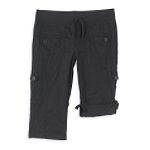 Almost Famous Girl's 7-16 Poplin Knit Waist Patch Pocket Capri