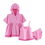 Baby Buns Toddler Girl's 2-Piece Ruffle Swimsuit with Terry Robe