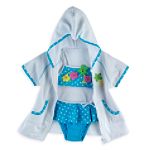 Stargate Apparel, Inc Toddler Girl's 2-Piece Hawaiian Print Swimsuit with Terry Robe
