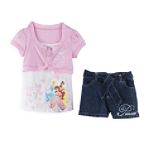 Disney Princess Girl's 4-6x Shrug Top with Denim Short