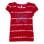 Almost Famous Girl's Plus Tie-Dye Butterfly Top