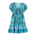 Beautees Girl's Plus Triple Tier Smock Top