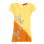 Almost Famous Girl's 7-16 Dip Dye Butterfly Top