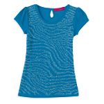 Almost Famous Girl's 7-16 Animal Print Stud Top