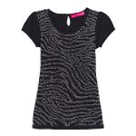 Almost Famous Girl's 7-16 Animal Print Stud Top