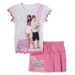 Disney High School Musical Girl's 4-6x 2-Piece Flutter Sleeve Tee & Scooter Set