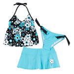 Beach Native Girl's 7-16 Flower Print Tankini with Skirt