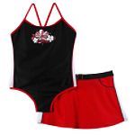 Zero Xposur Girl's Pretty Plus Flower Swimsuit with Skirt