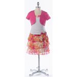 Amy's Closet Girl's Plus Glitter Dot Rumba Bolero Dress